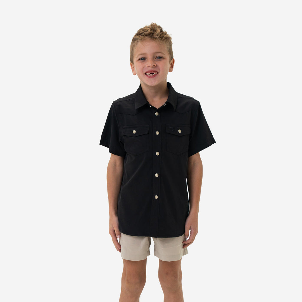 Youth Performance Western Shirt - Black