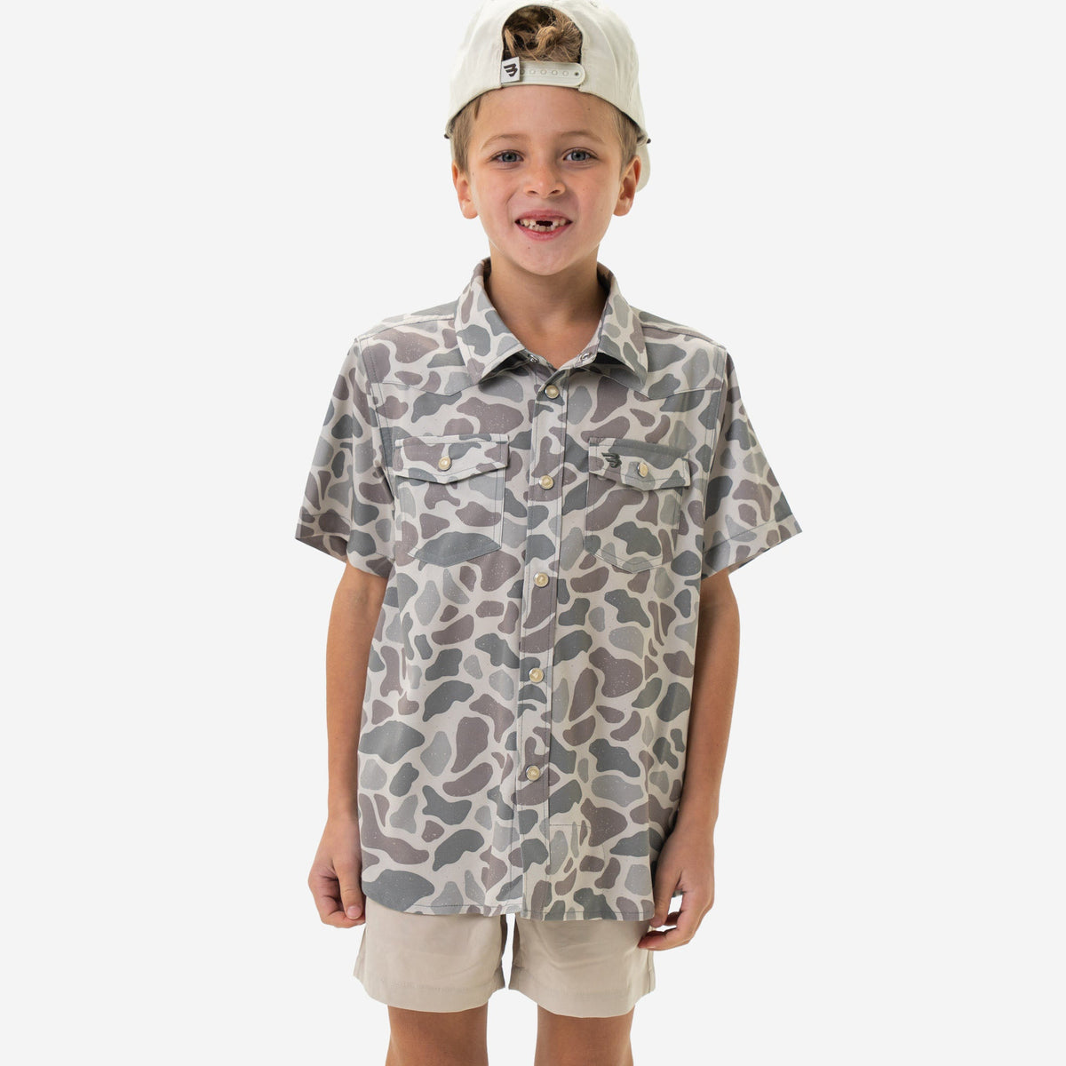 Youth Performance Western Shirt - Classic Deer Camo