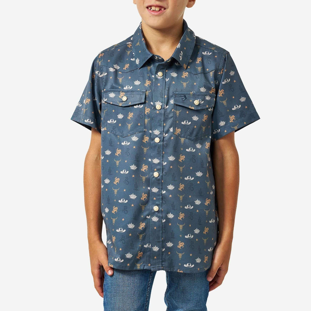 Youth Performance Western Shirt - Desert Night