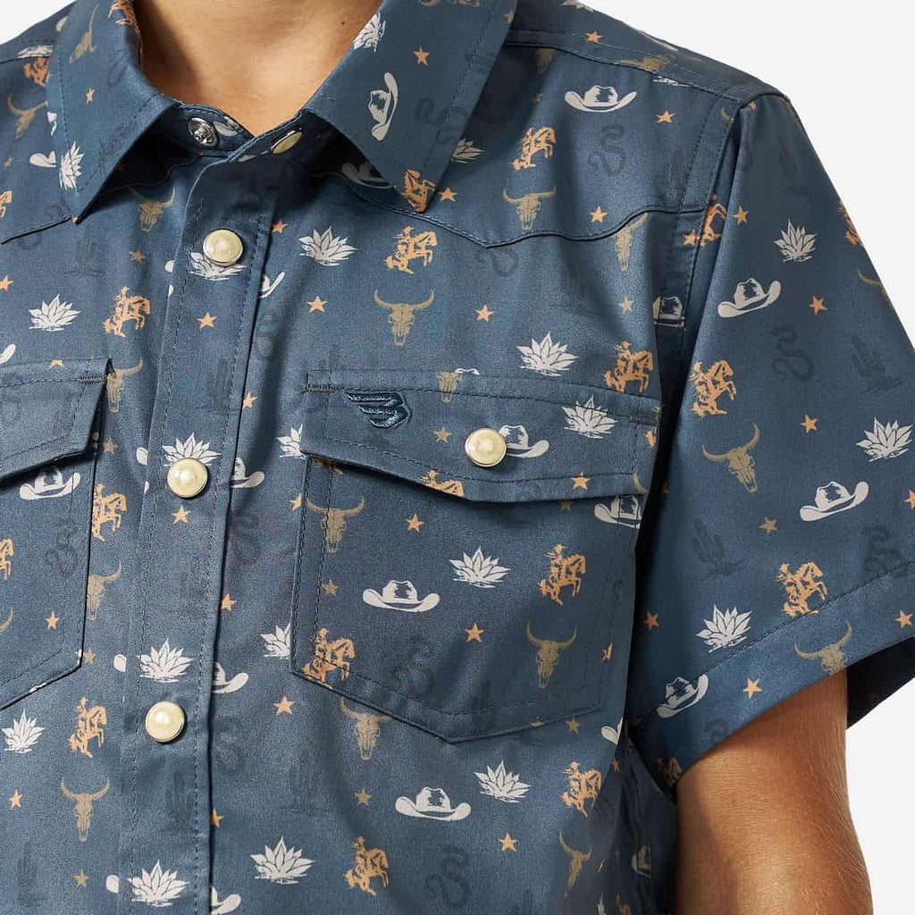 Youth Performance Western Shirt - Desert Night