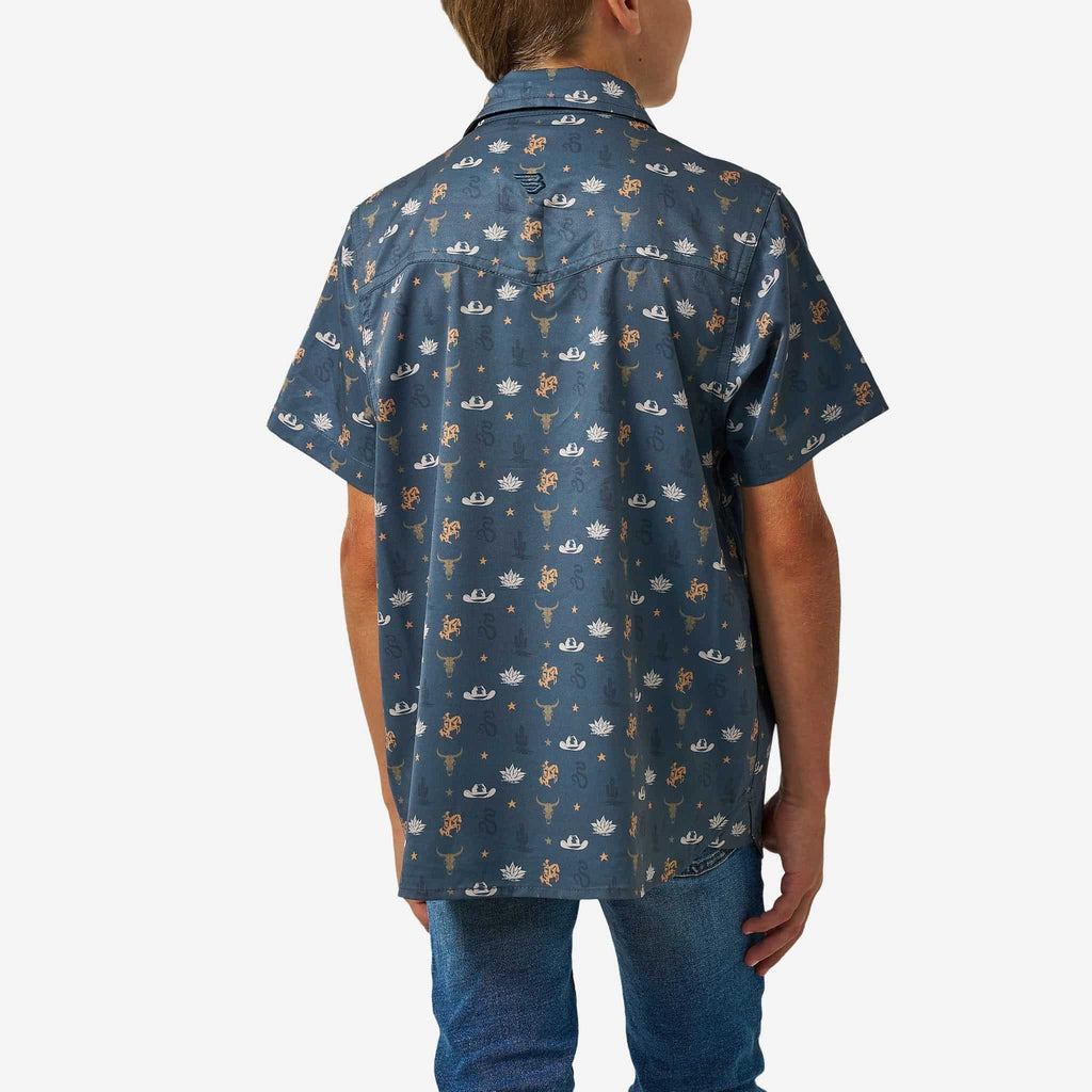 Youth Performance Western Shirt - Desert Night