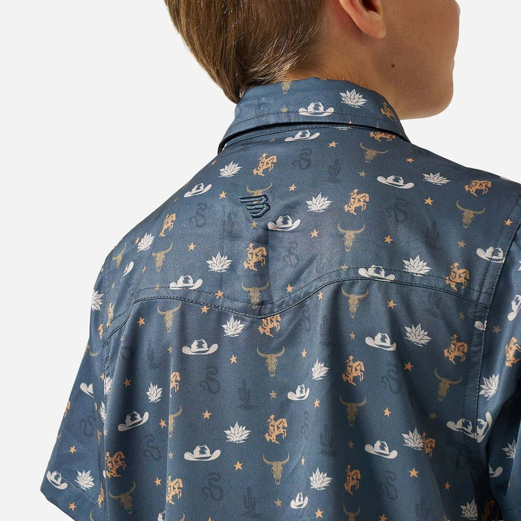 Youth Performance Western Shirt - Desert Night