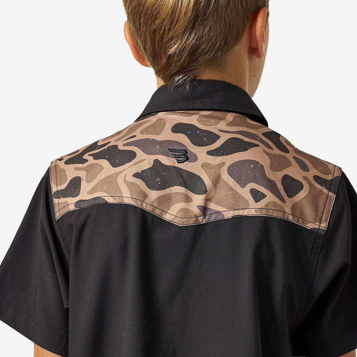 Youth Performance Western Shirt - Deer SZN - Black & Gauge Camo