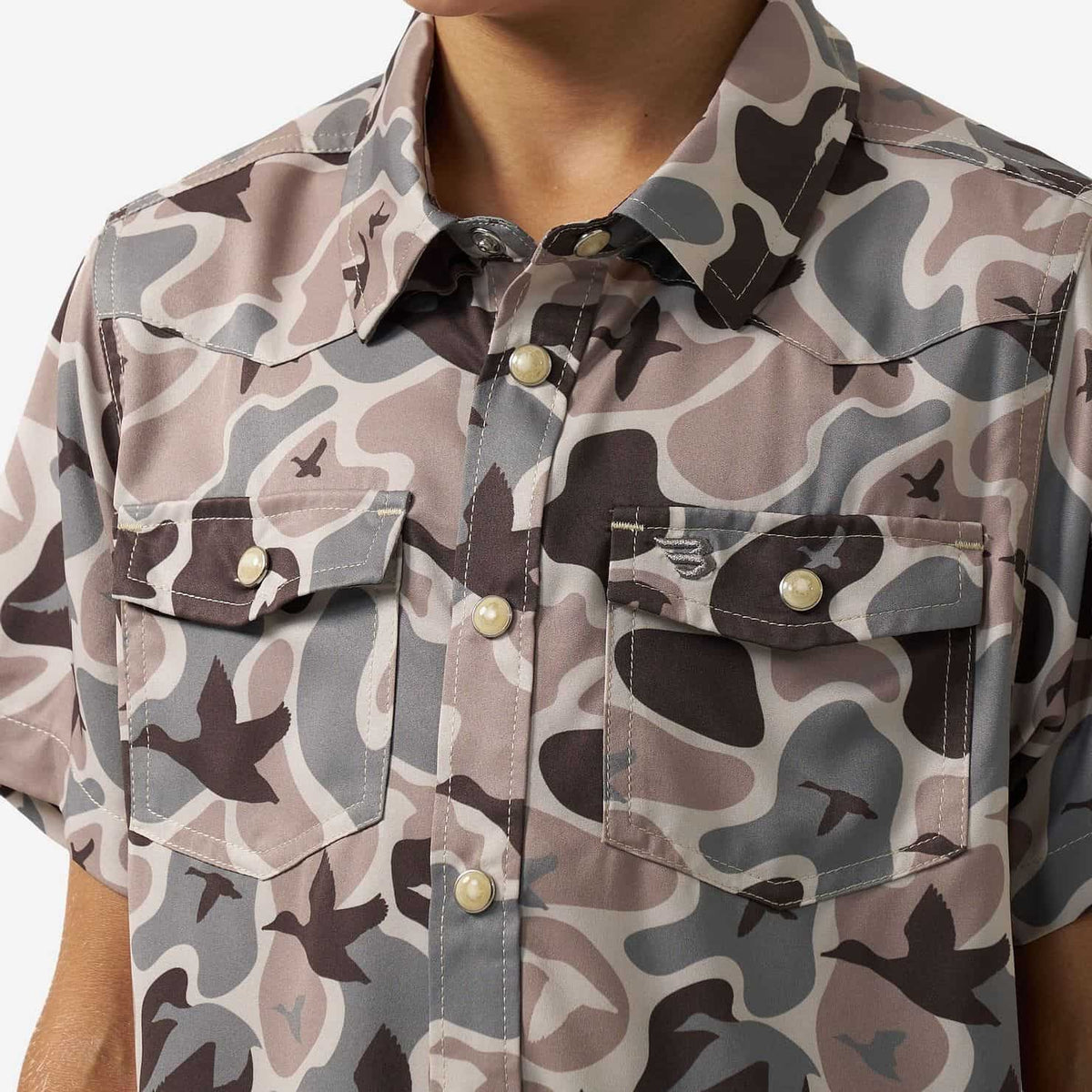 Youth Performance Western Shirt - Mallard Mayhem Camo