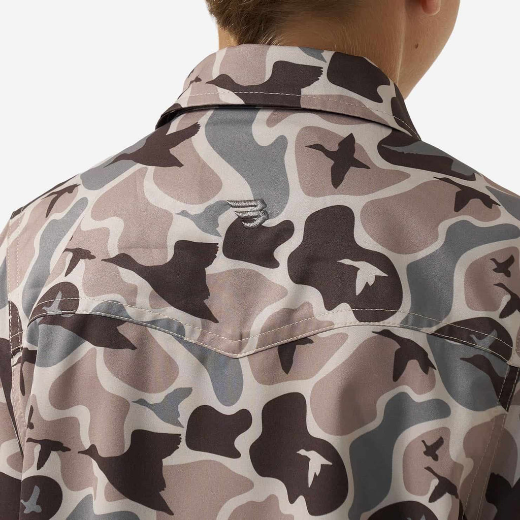 Youth Performance Western Shirt - Mallard Mayhem Camo