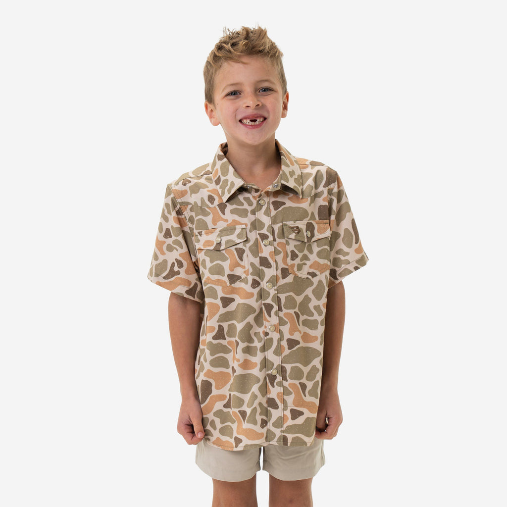 Youth Performance Western Shirt - Venado Camo