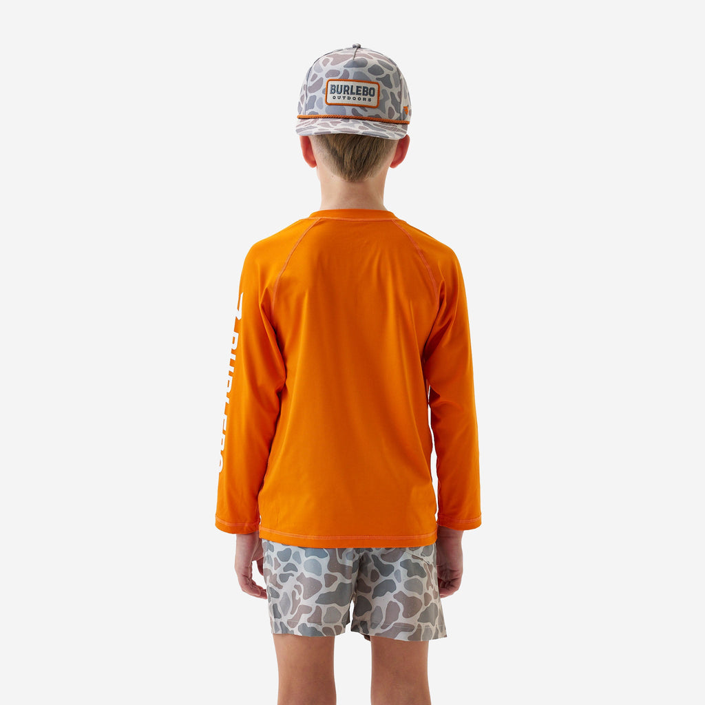 Youth Rash Guard - Orange and White