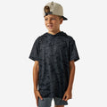 Youth Short Sleeve Performance Hoodie - Black Camo
