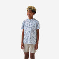 Youth Short Sleeve Performance Hoodie - White Camo