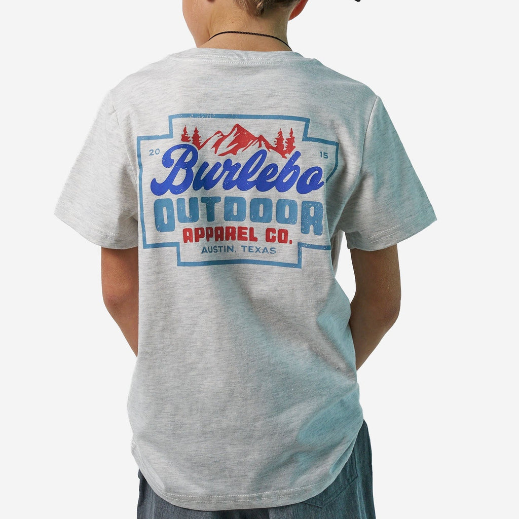 Youth Short Sleeve Tee - Mountain Range - Ash Grey