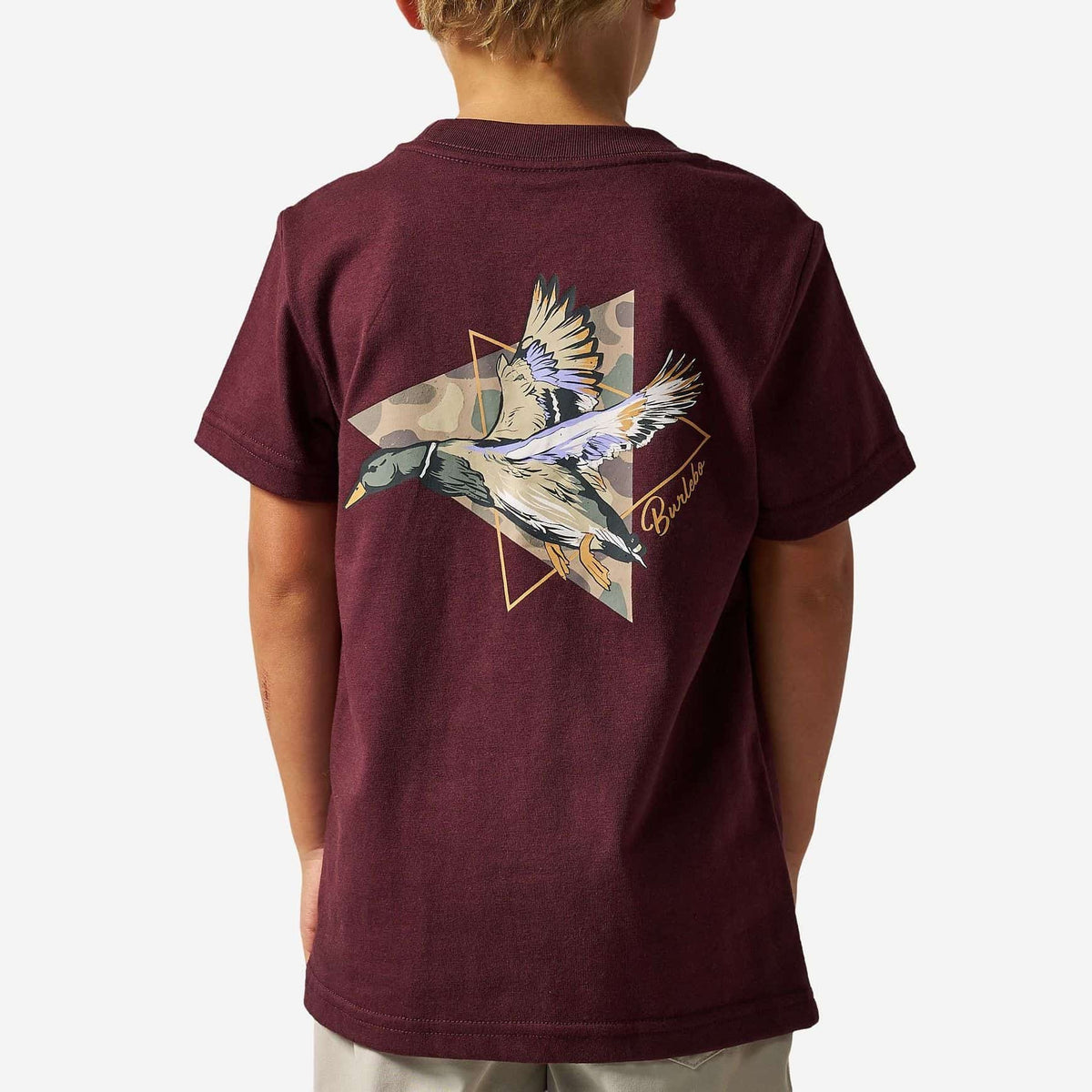 Youth Short Sleeve Tee - Pintail Triangle Duck - Maroon