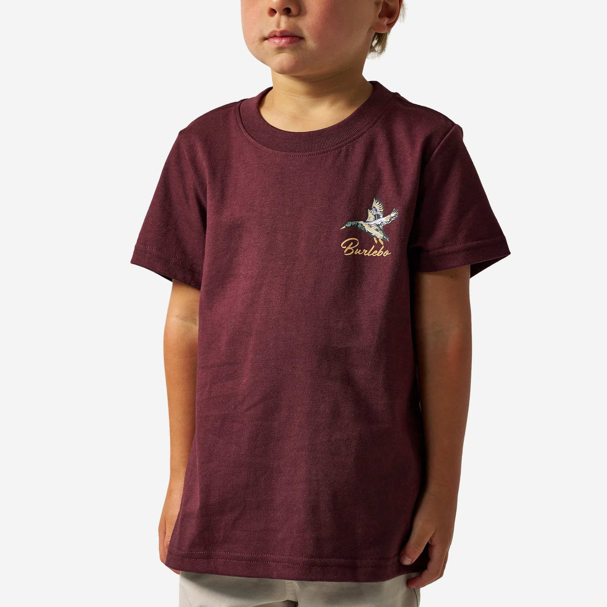 Youth Short Sleeve Tee - Pintail Triangle Duck - Maroon