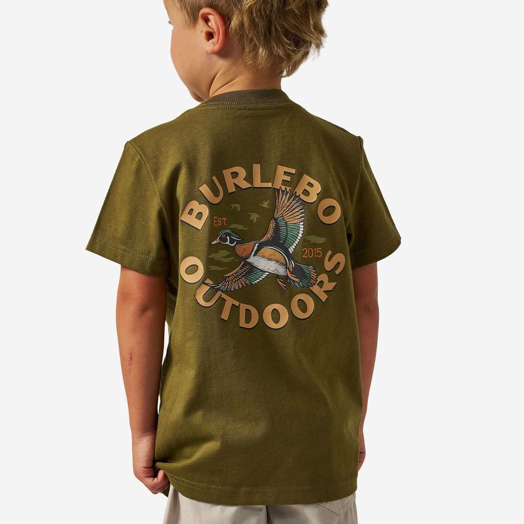 Youth Short Sleeve Tee - Wood Duck - Hunter Green