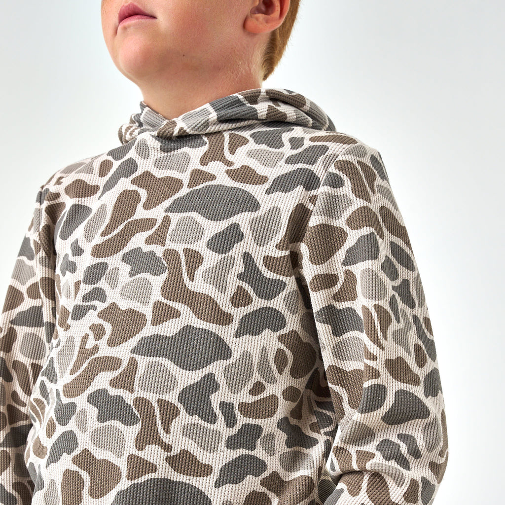 Youth Thermal Hoodie - Classic Deer Camo