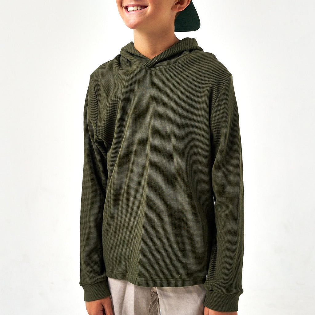 Youth Thermal Hoodie - Mallard Green