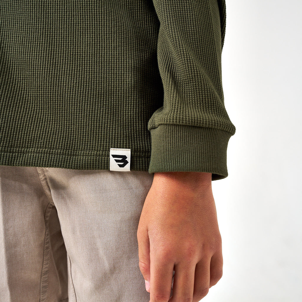 Youth Thermal Hoodie - Mallard Green