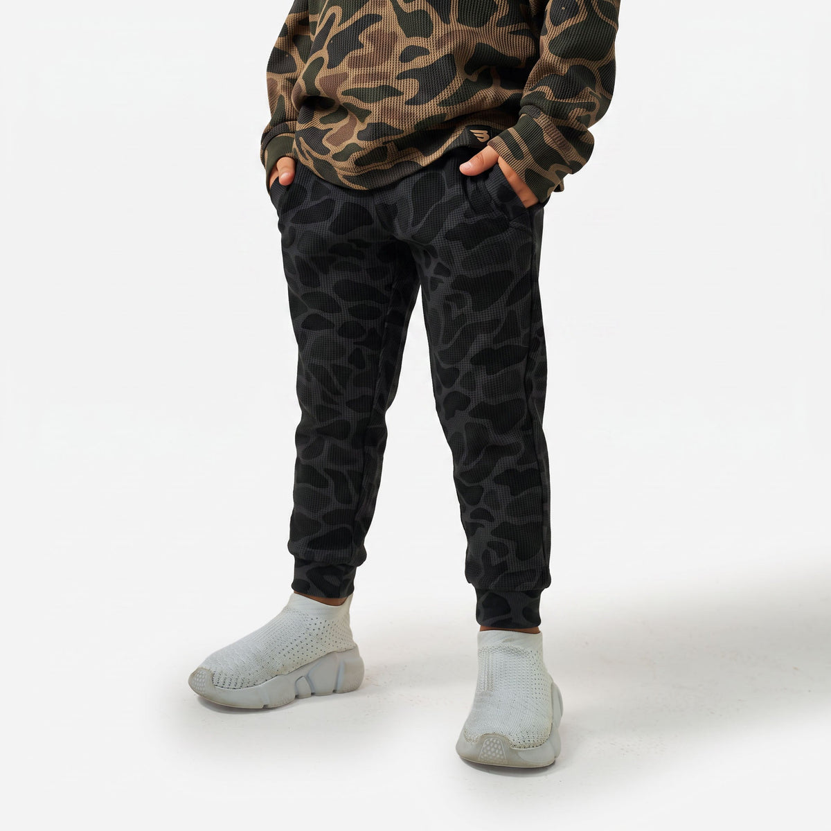Youth Thermal Jogger - Black Camo