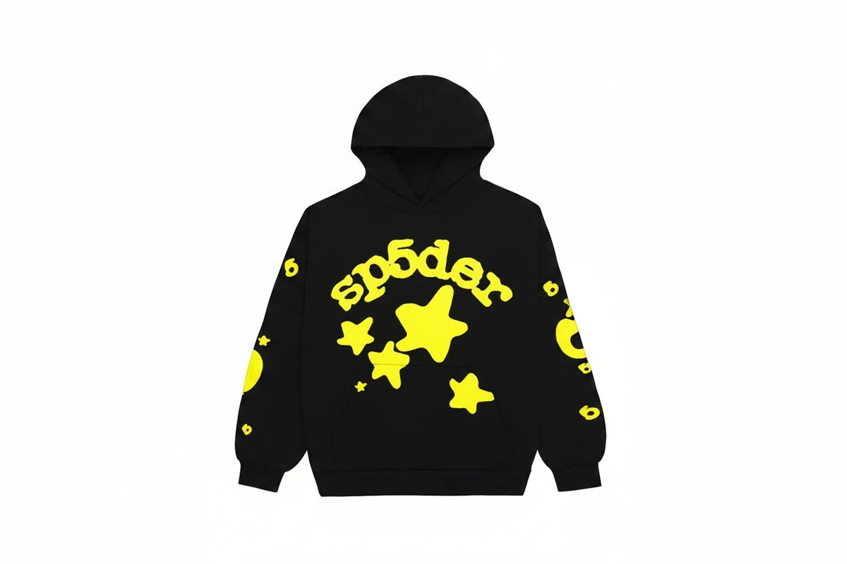 Sp5der Beluga Hoodie Onyx/Yellow