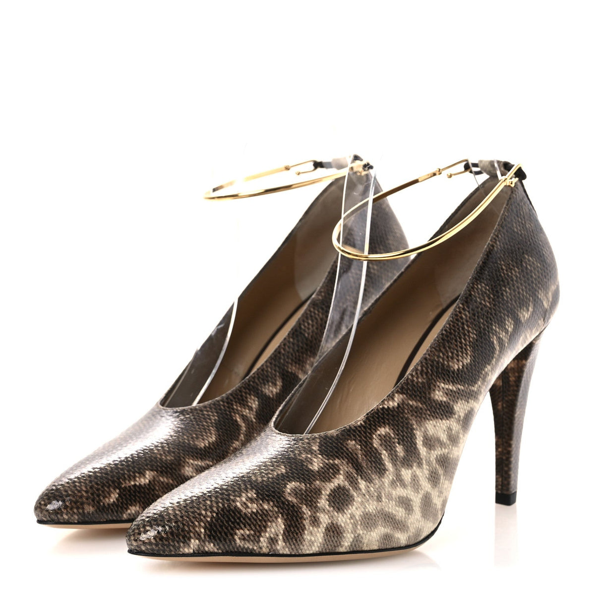 Vitello Karung Effect Filo Pumps 39 Beige