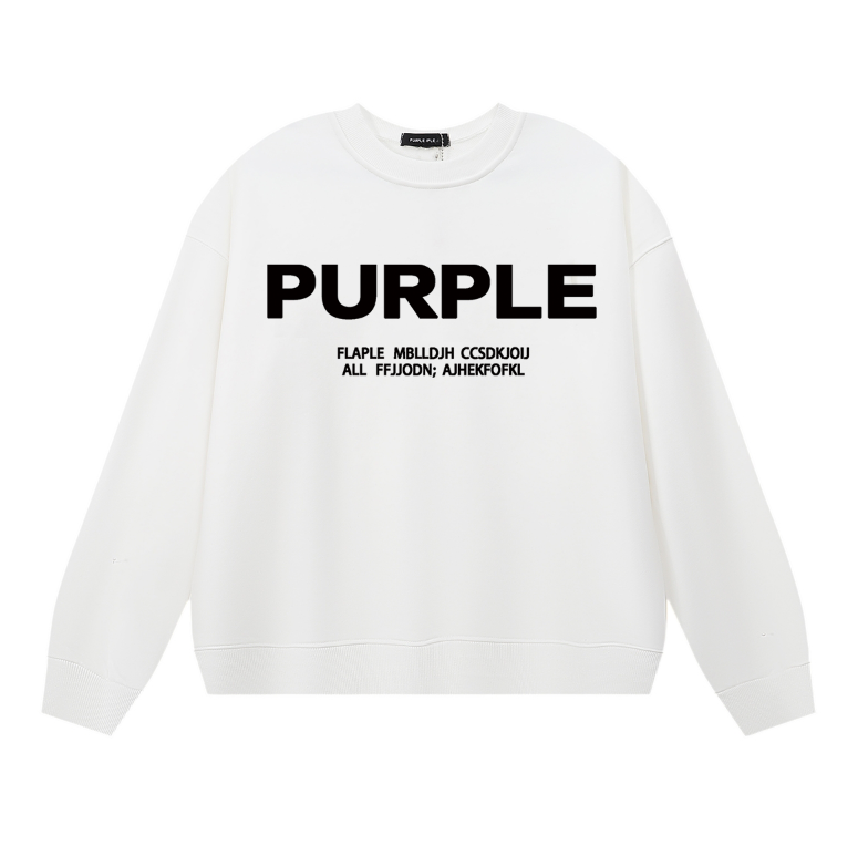Purple Men's Long-Sleeve T-shirt Sweatshirt 1142