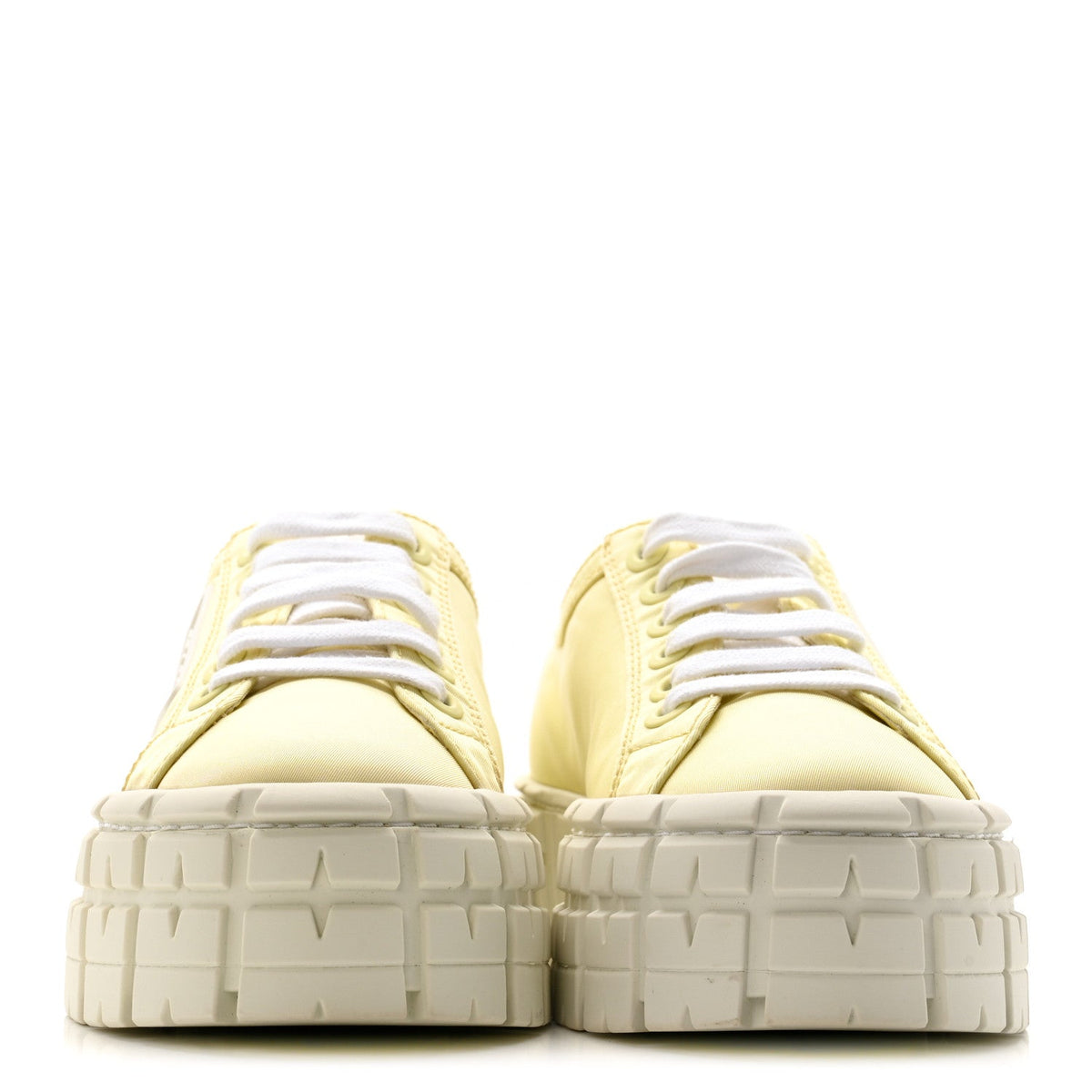 Re-Nylon Gabardine Triangle Logo Double Wheel 50mm Sneakers 38 Narciso