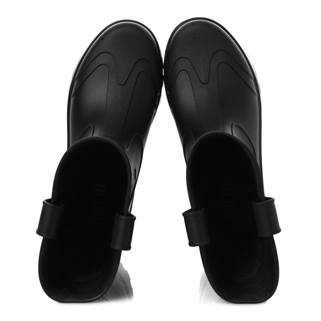 Rubber Oblique Mens Garden Rain Boots 43 Black