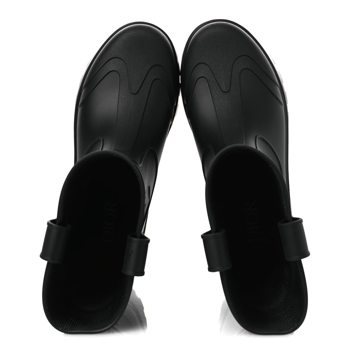 Rubber Oblique Mens Garden Rain Boots 43 Black