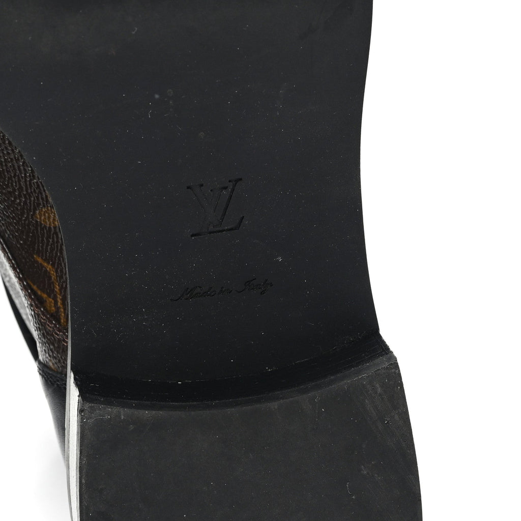 Calfskin Monogram Wonderland Flat Ranger Boots 38 Black