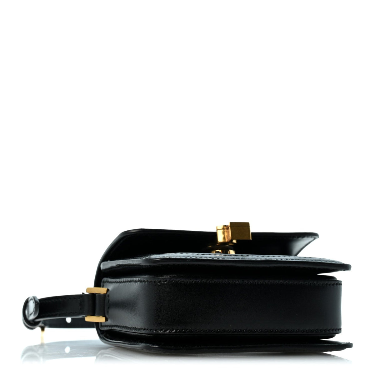 Smooth Calfskin Micro Solferino Satchel Black