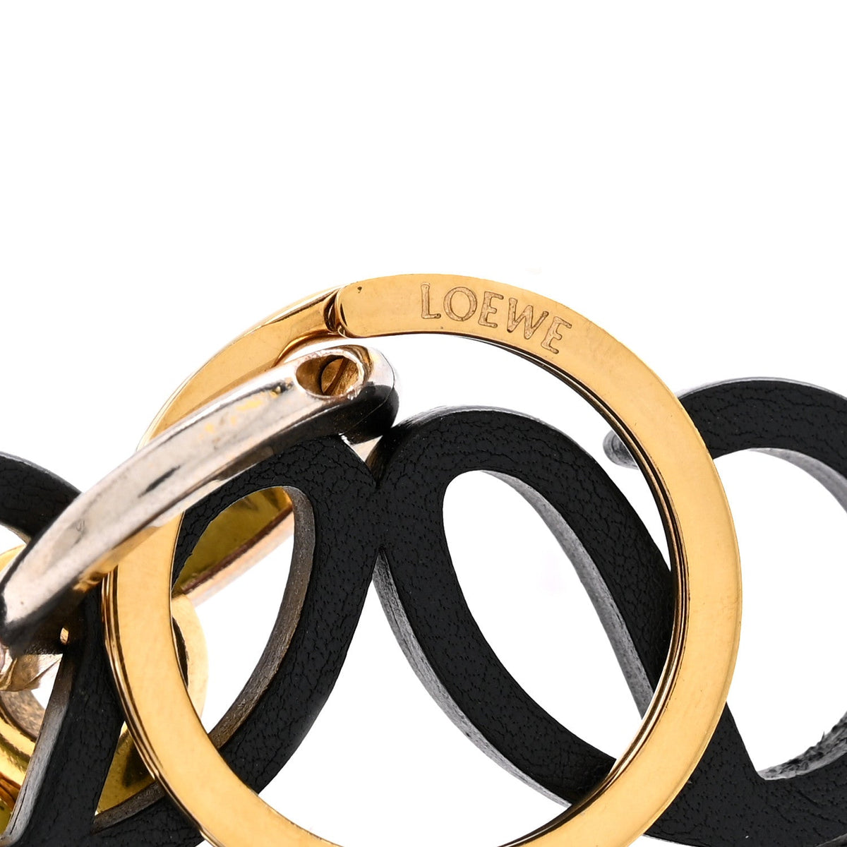 Calfskin Anagram Bag Charm Key Holder Rosemary