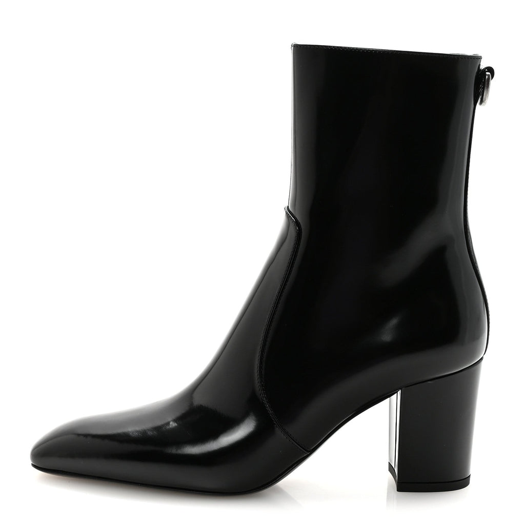 Vitello Marilyn Betty 70 Ankle Zip Boots 36.5 Black
