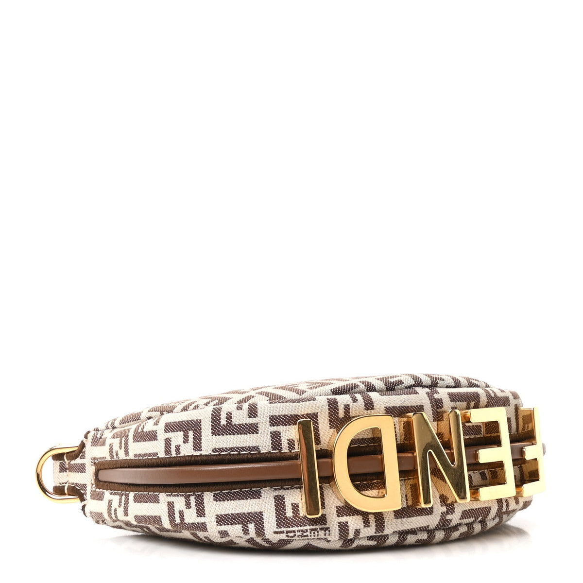Fabric Jacquard FF 1974 Nano Fendigraphy Hobo Charm Beige