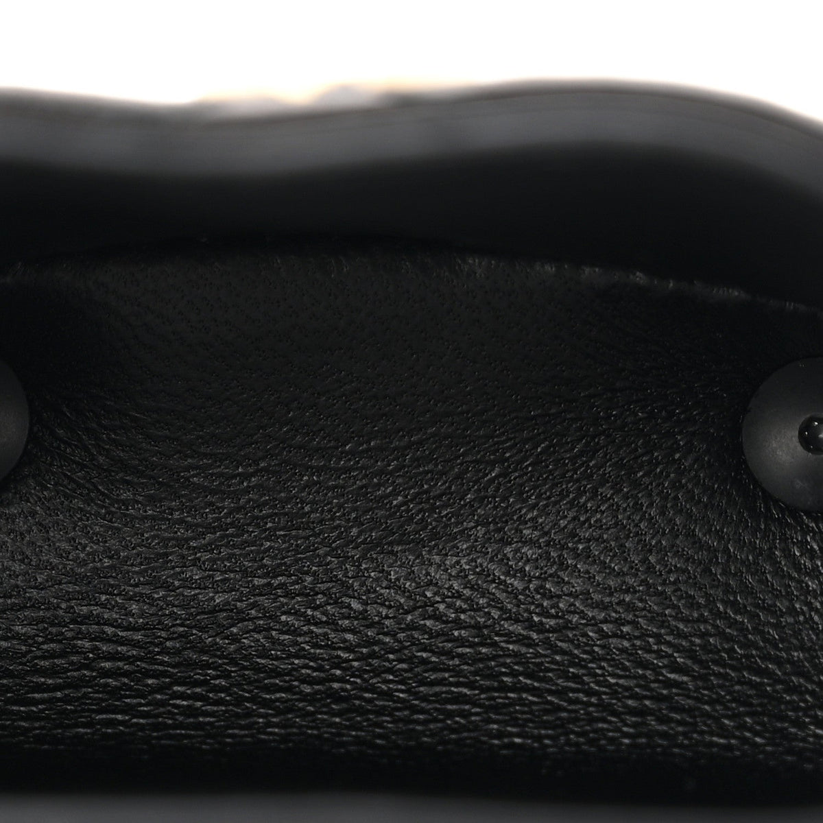 Lambskin Matelasse Monogram June Box Bag Charm Black