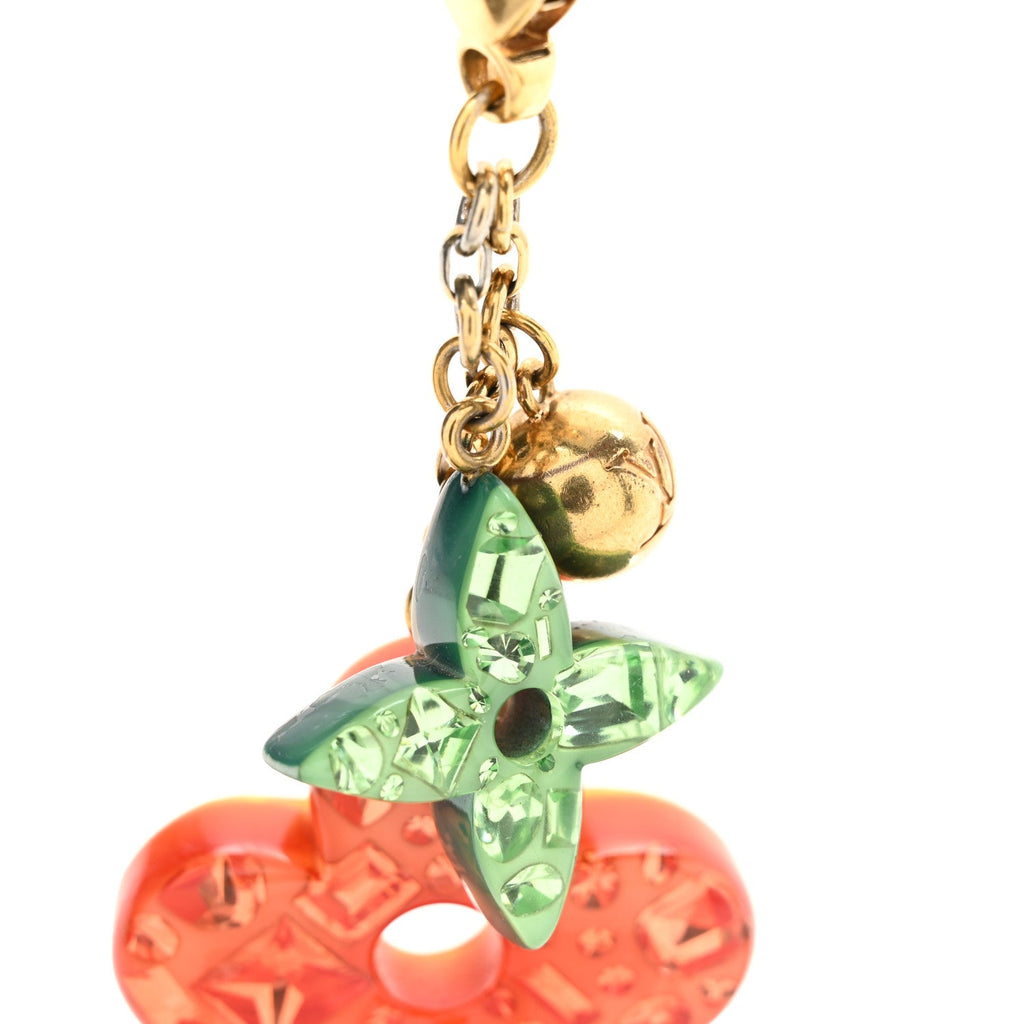 Resin Strass Glam Flower Bag Charm Multicolor