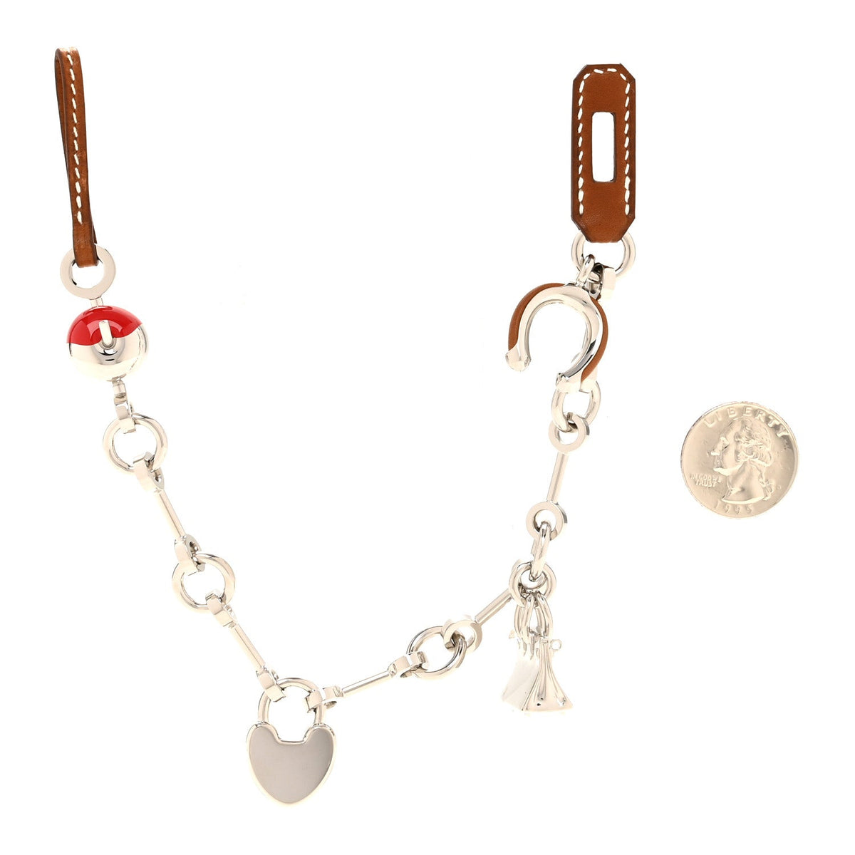 Palladium Barenia Bijou De Sac Bag Charm Fauve Rouge De Coeur