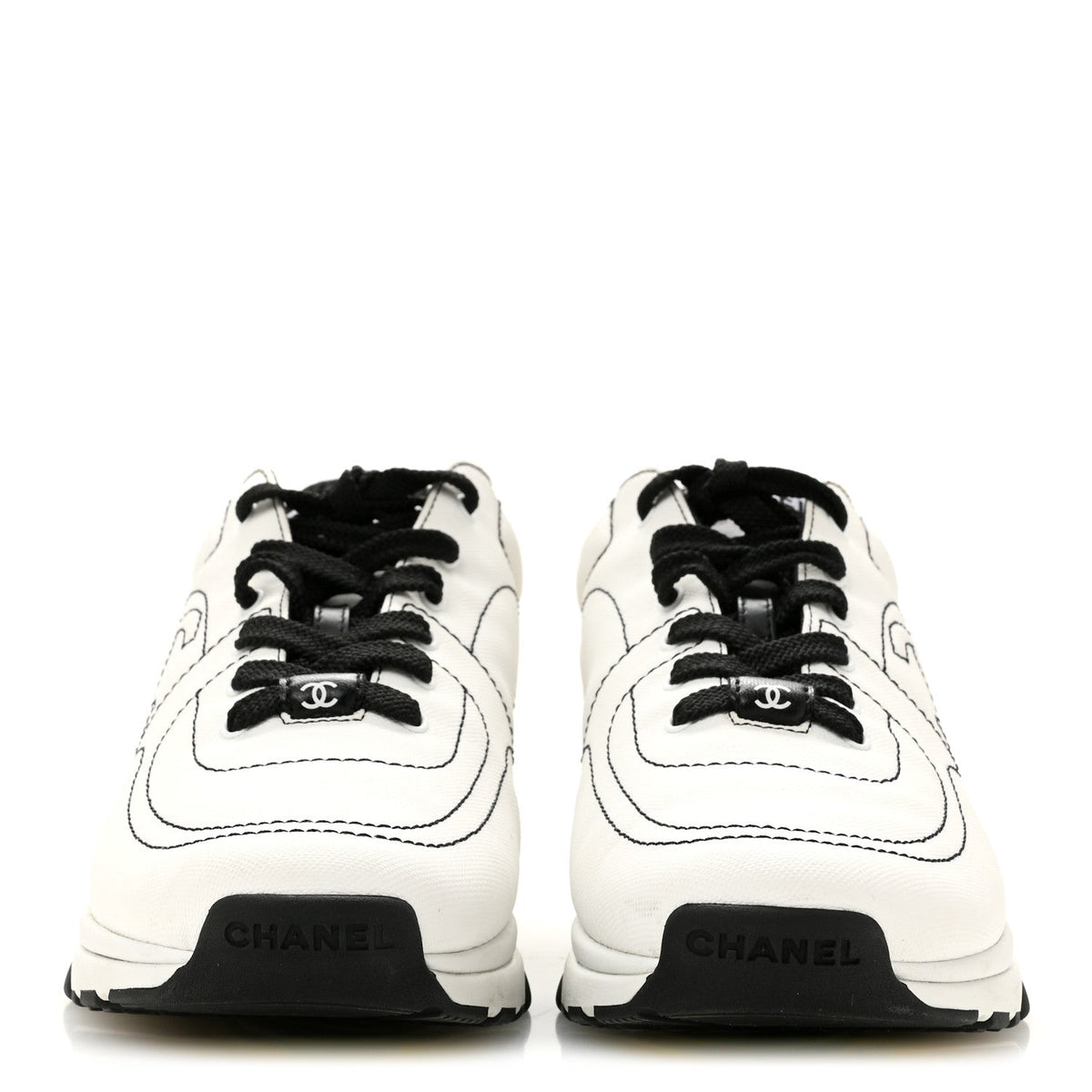 Cotton Womens CC Sneakers 39.5 White Black