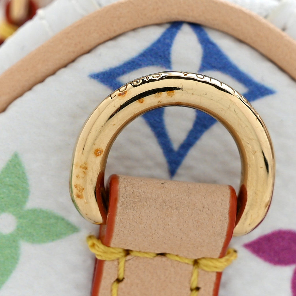 LV X TM Monogram Micro Speedy Bag Charm White