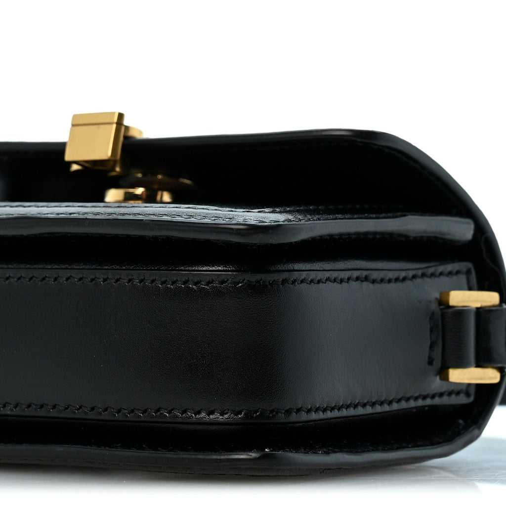 Smooth Calfskin Micro Solferino Satchel Black
