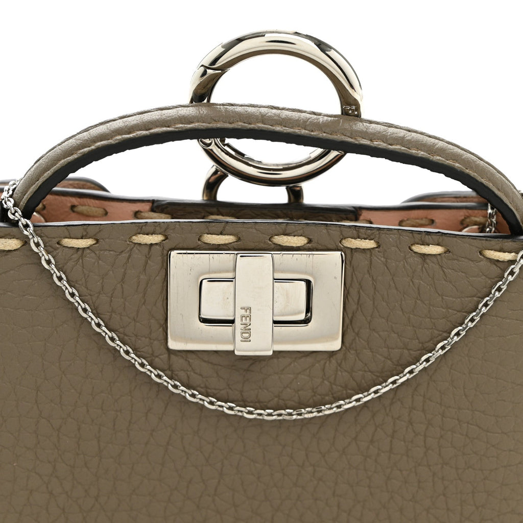 Vitello Stampa Granata Macro Stitchings Pico Peekaboo Charm Tartufo