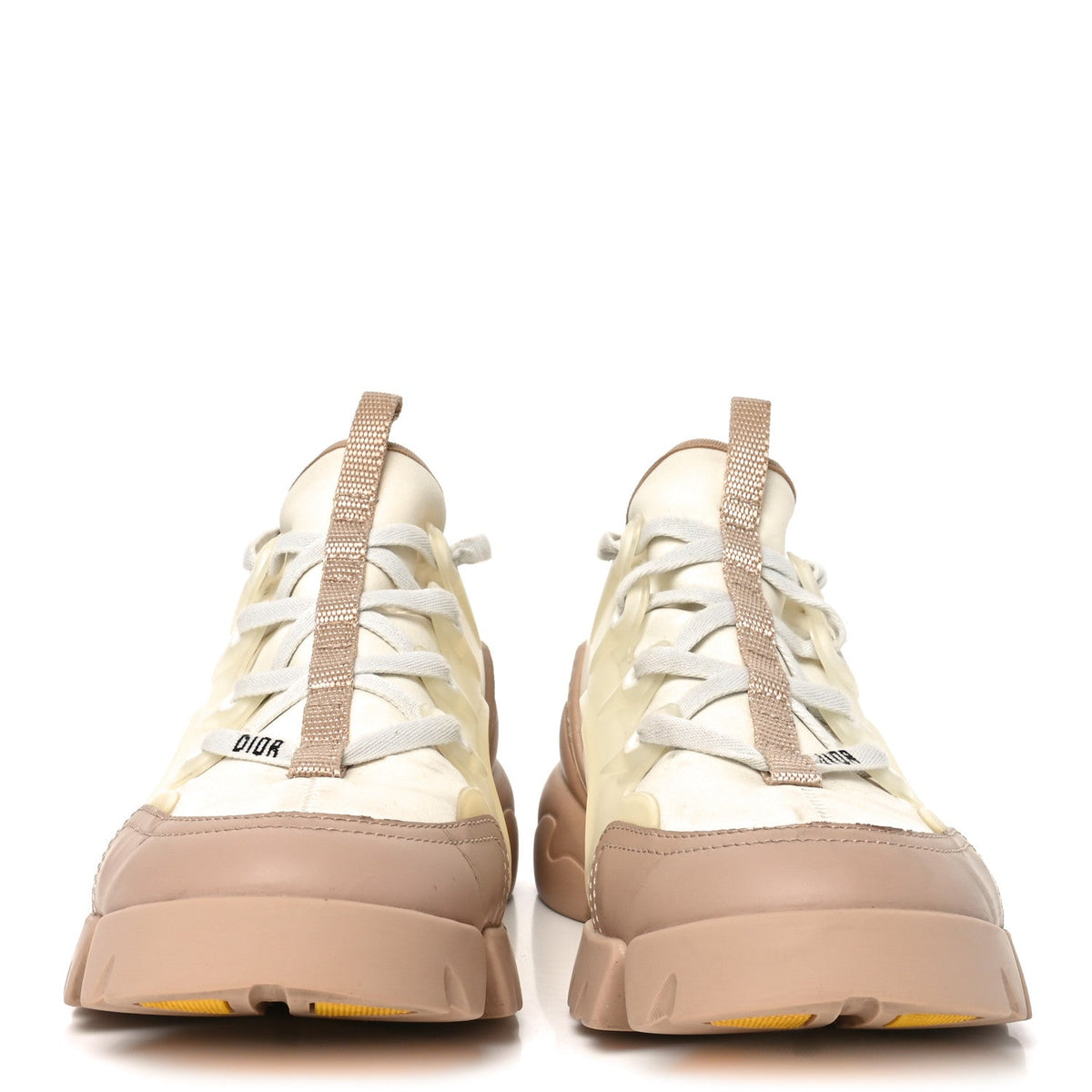 Neoprene Rubber Womens D-Connect Sneakers 36.5 White Beige