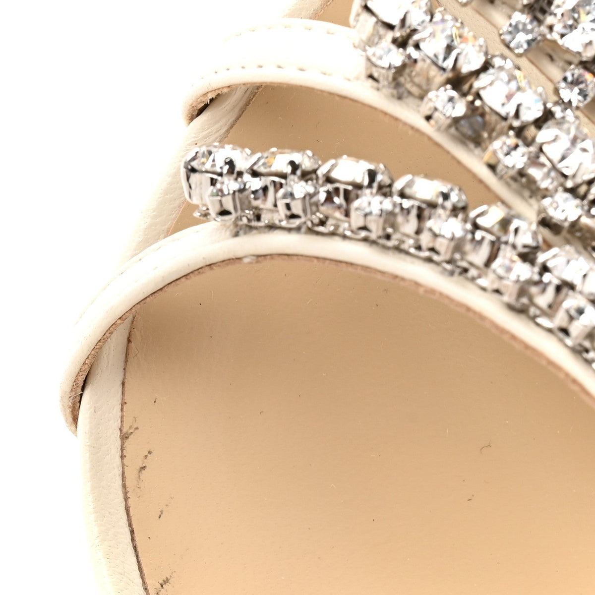 Nappa Crystal Josefine 100 Sandals 39 Latte