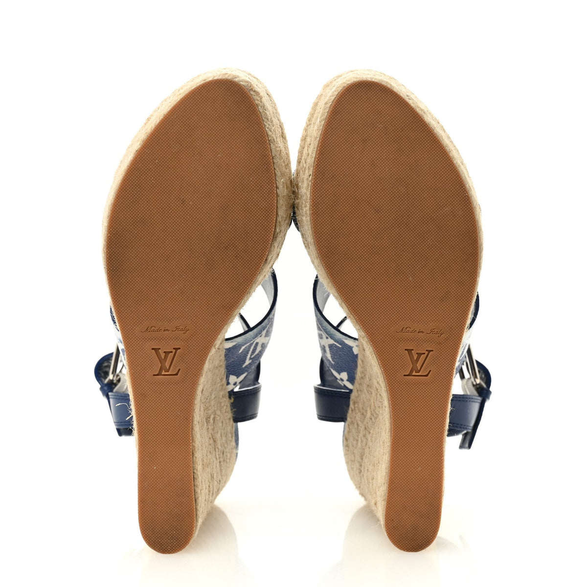 Monogram Escale Starboard Wedge Sandal 40 Blue
