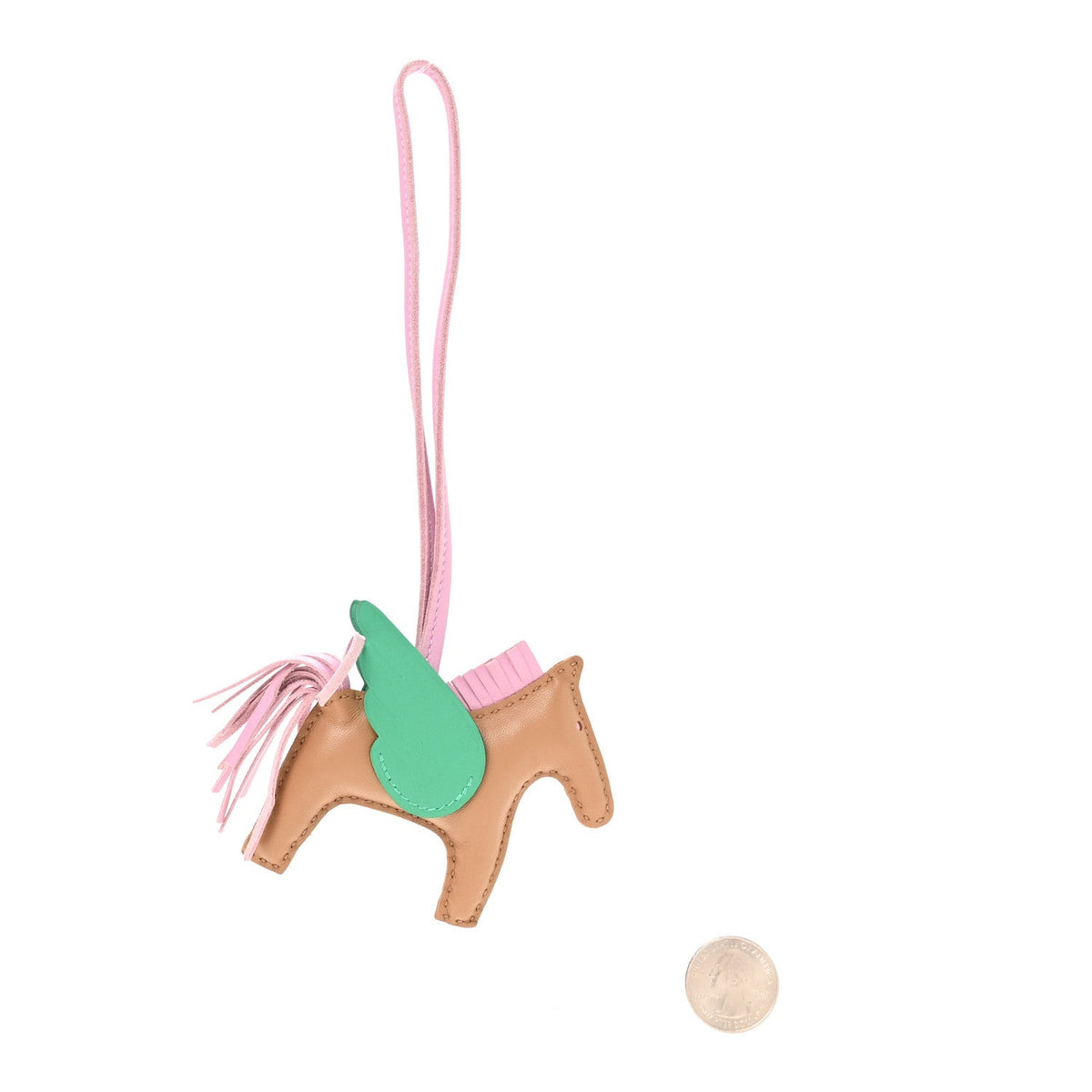 Milo Lambskin Grigri Rodeo Pegase Horse Bag Charm PM Chai Mauve Sylvestre Menthe