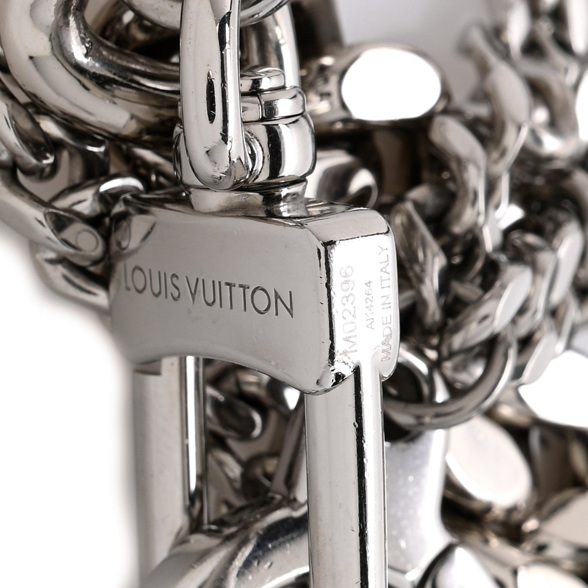 Metal Monogram Chain Belt Silver