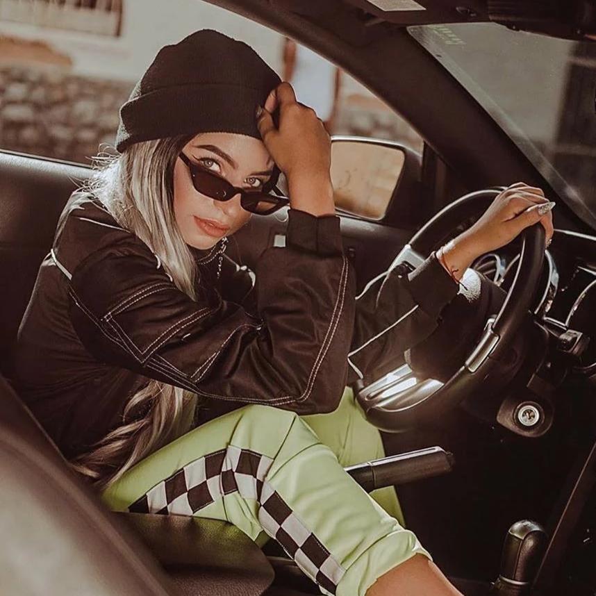 Women's 90's Thin Retro Pointed Cat Eye Sunglasses C571
