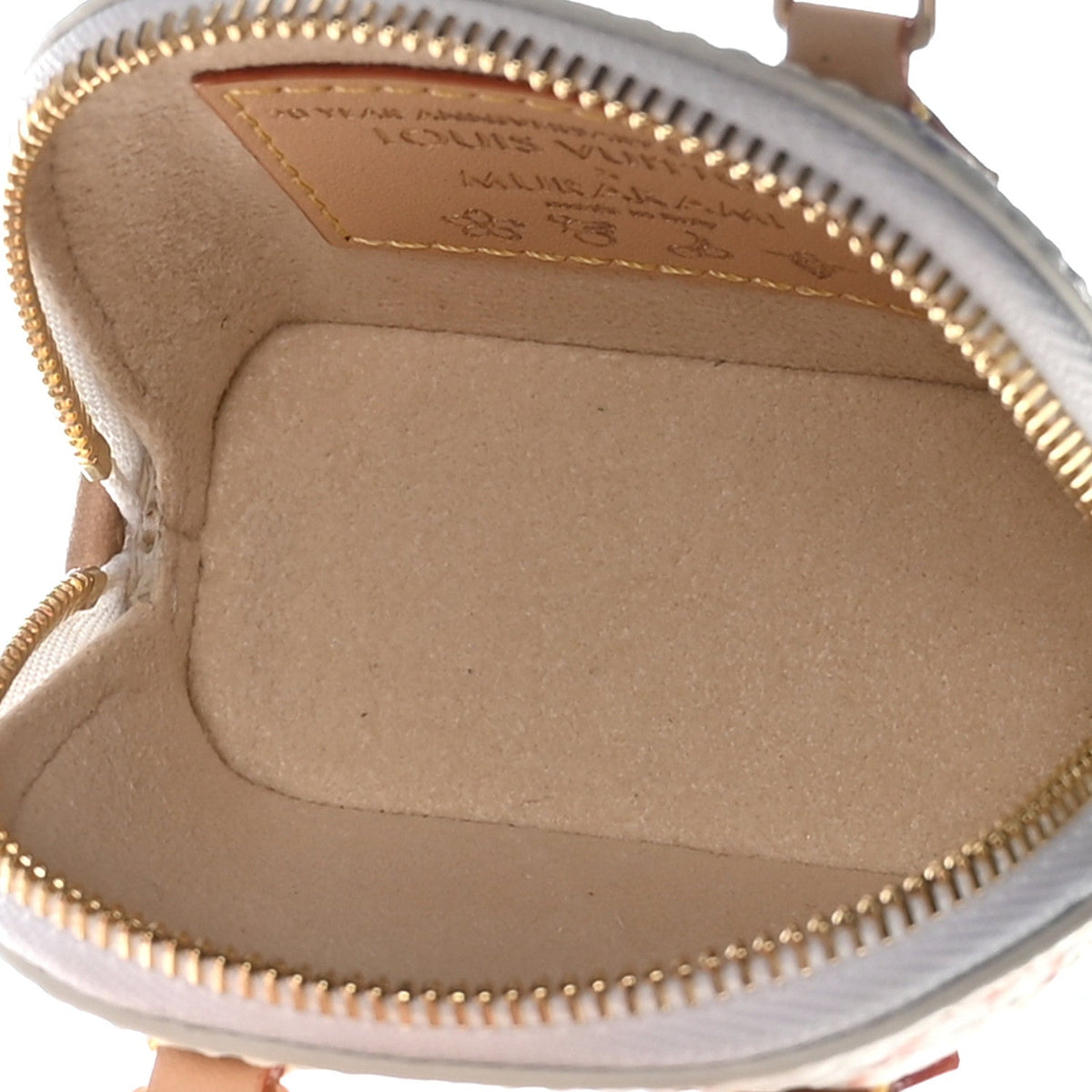 LV x TM Monogram Multicolor Micro Alma Bag Charm White