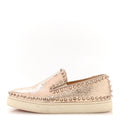 Metallic Snakeskin Embossed Pik Boat Flat 36.5 Colombe