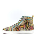 Snakeskin Mens Louis Flat Sneakers 40 Multicolor