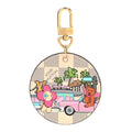 Damier Azur 2021 Christmas Animation Hollywood Bag Charm Fuchsia
