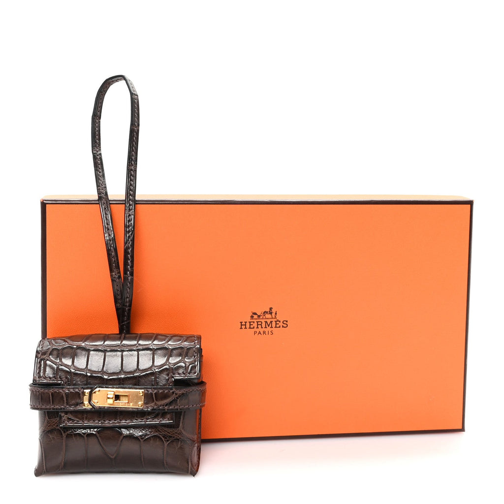 Matte Alligator Festival Kelly Bag Charm Ebene